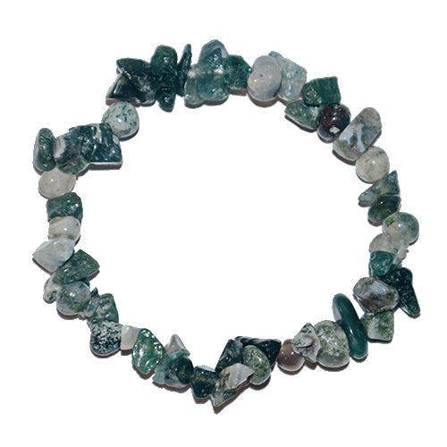Moss Agate Chip Bracelet